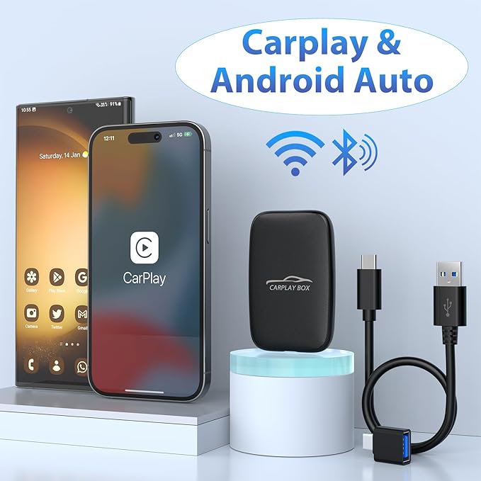 Adaptador inalámbrico 3 en 1 CarPlay/Android Auto/CarbitLink(youtube,netflix)